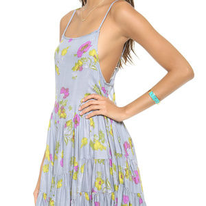 Free People Circle of Flowers Dress in blue